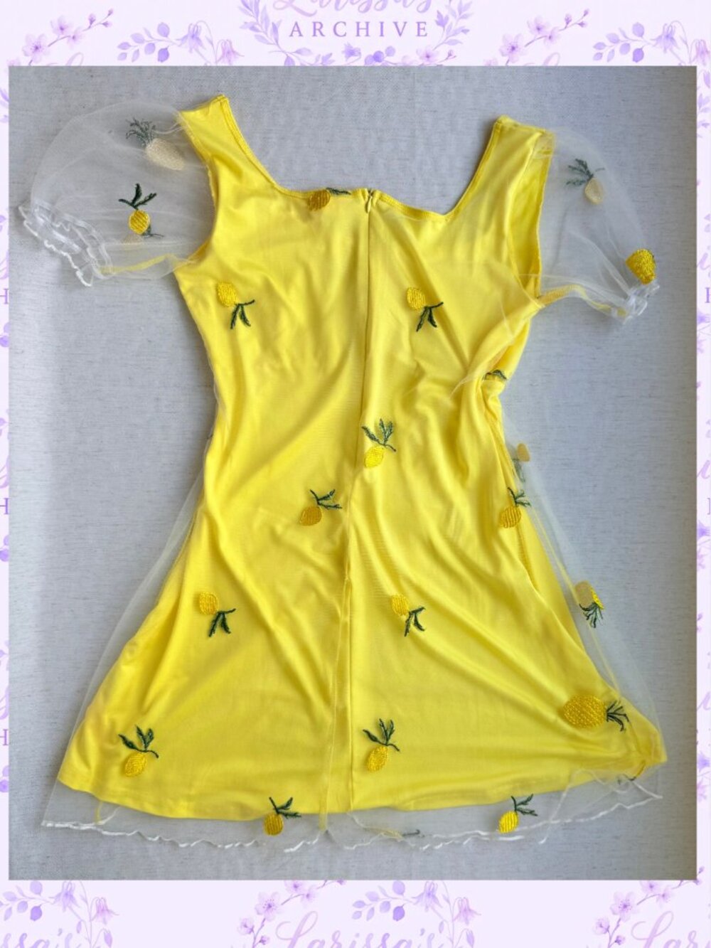 Sugar Thrillz by Dolls Kill I Got The Juice Embroidered Babydoll Dress | Size XS - Picture 10 of 16